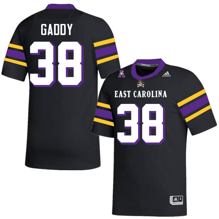 #38 Miles Gaddy East Carolina Pirates College Football Jersey Stitched-Black